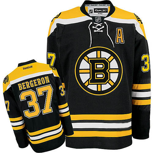 Boston Bruins 37 Patrice Bergeron Black Home NHL Hockey Jersey Officially Licensed With A Patch